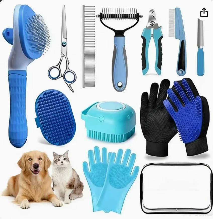 Pet deshedding & coat-care kit